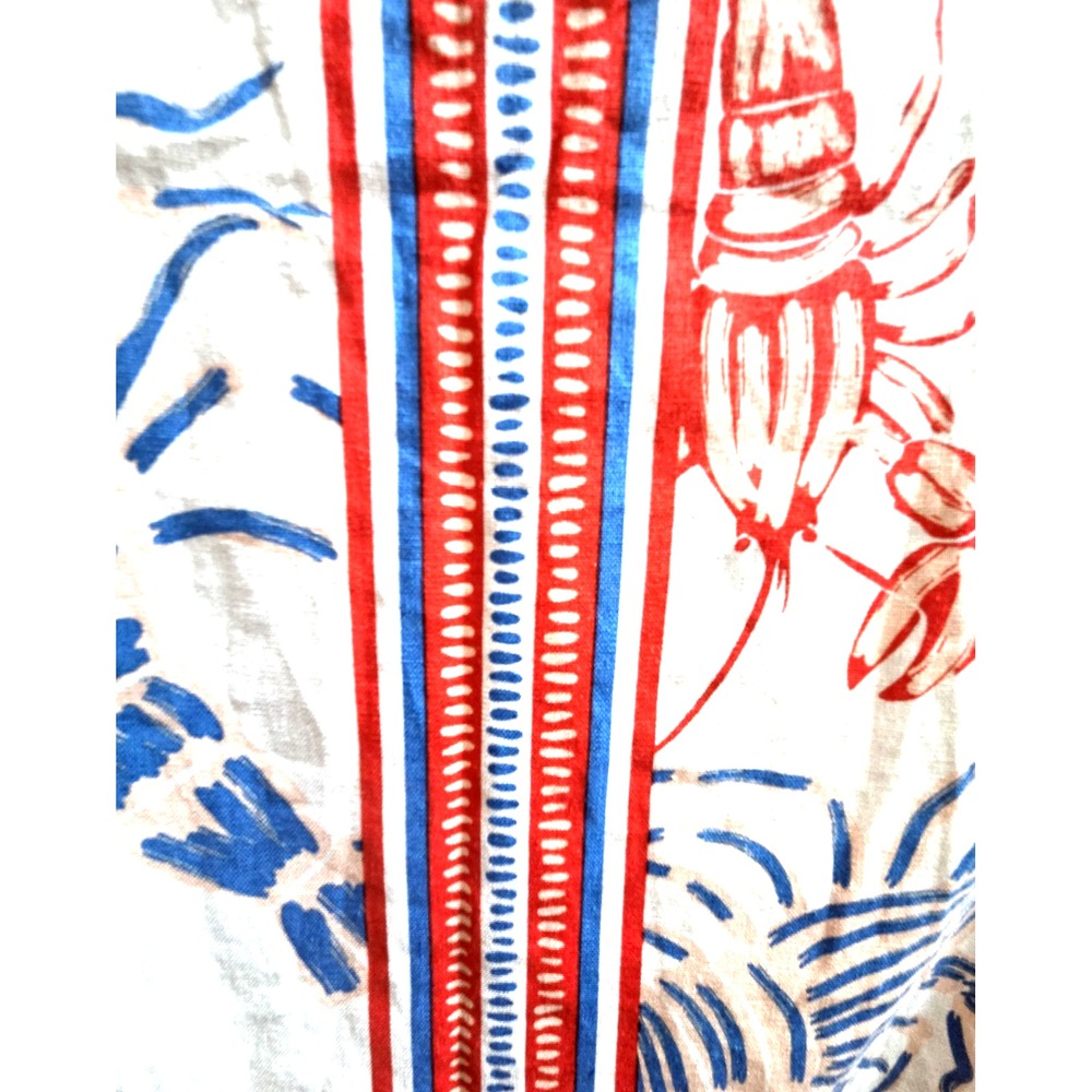 Rachel Zoe Lobster Skirt XS Long FUN Red/Cream/Cobalt/Pink Banded & Striped - Picture 5 of 9